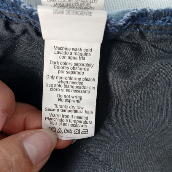 Calvin‎ Klein Jeans Blue and White Bermuda Shorts Sz 10 - Picture 8 of 9